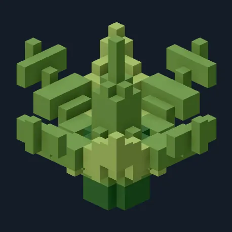 Fern clump, Forest Camp voxel piece