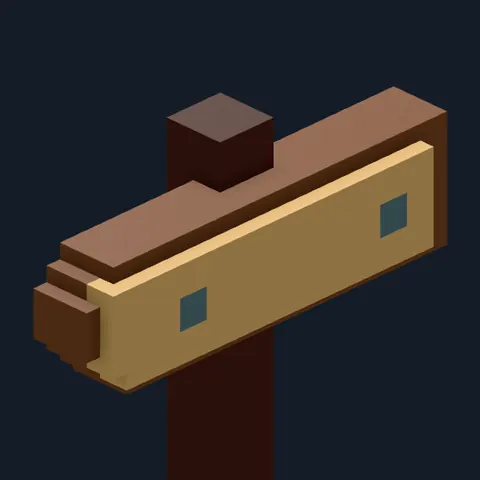 Signpost, Forest Camp voxel piece