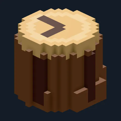 Chopping block, Forest Camp voxel piece