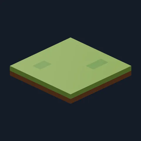 Grass tile, Forest Camp voxel piece