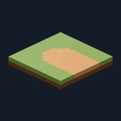 Path end, Forest Camp voxel piece