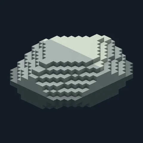 Rock flat, Forest Camp voxel piece