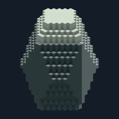 Rock tall, Forest Camp voxel piece