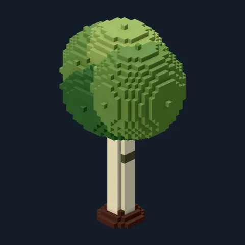 Birch, Forest Camp voxel piece