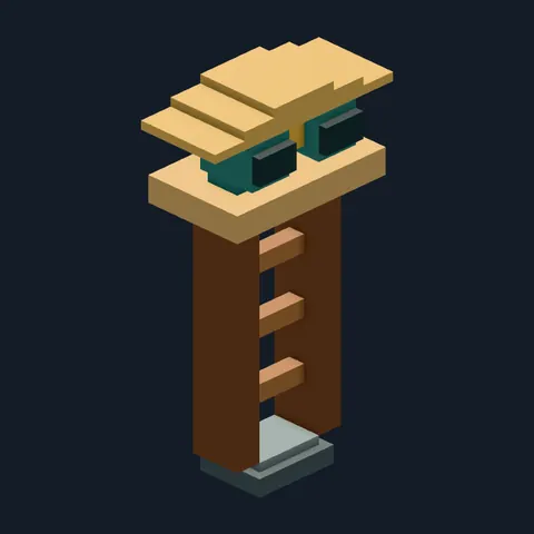 Lookout marker, Forest Camp voxel piece