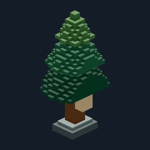 Woods marker, Forest Camp voxel piece